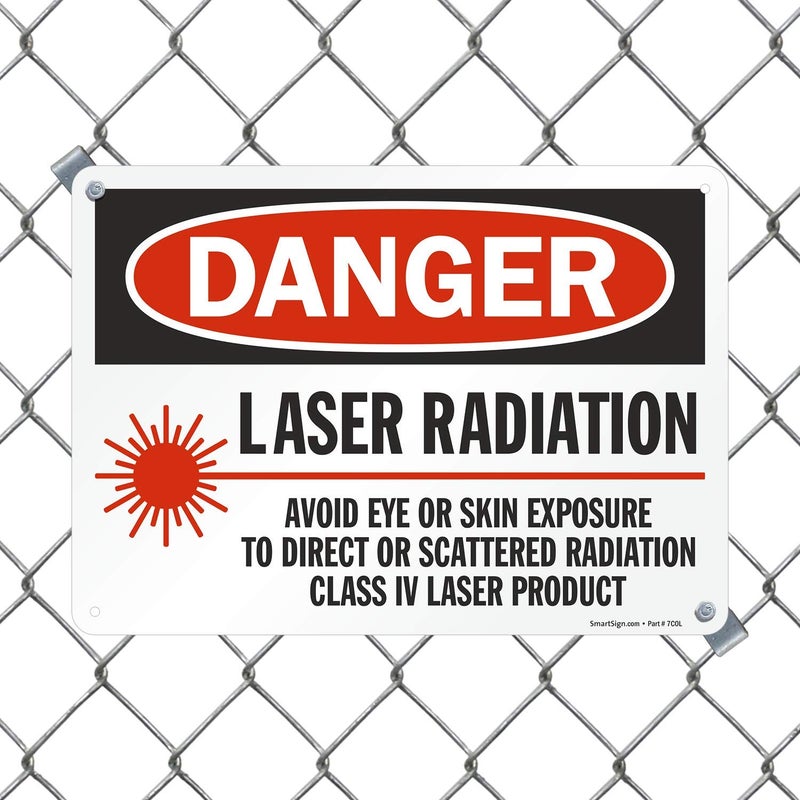 SmartSign "Danger - Laser Radiation, Avoid Exposure" Sign | 10" x 14" Plastic - Image 3